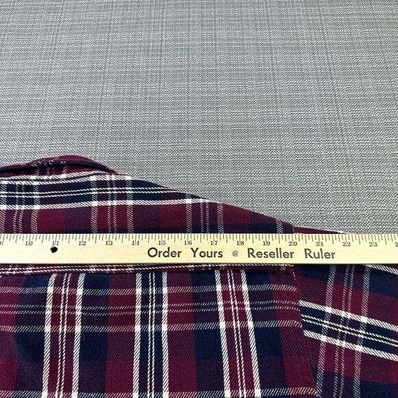 Vintage RedHead Shirt Mens XL Tall Red Plaid Midweight Outdoors Farm Ranch Work - Picture 9 of 11
